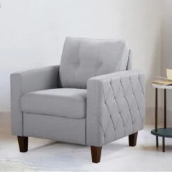 Morrigan Tufted Mid-Century 2 Piece Living Room Set Sofa & Loveseat - Light Gray -Baxton Acme Shop 88a5b67b bf81 41f6 8f04 b0f2ddb4c9c0