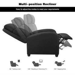 Homall Massage Recliner PU Faux Leather Home Theater Recliner With Padded Seat - Black -Baxton Acme Shop 88e46137 8a9d 45be a925 ecb2b96a70a9