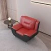William Street 47.3" Faux Leather Upholstered Club Chair - Red/Black -Baxton Acme Shop 8965177e 669e 4239 92a4 9fa5d49bfd54