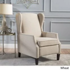 Wescott Wingback Fabric Recliner Club Chair By Christopher Knight Home - Navy Blue -Baxton Acme Shop 897722b4 5544 4c28 8131 f6dfb80c3914