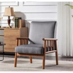 Robbie 25'' Wide Velvet Armchair - Black -Baxton Acme Shop 89f27738 bb0a 4169 9818 a104d5dac79b