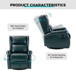 Baksoho Contemporary Leather Swivel Nursery Chair With Metal Base By HULALA HOME - TURQUOISE -Baxton Acme Shop 8abc0bc2 b562 4fc5 afa1 751fb707ae7f