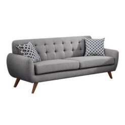 Linen-Like 2 Piece Sofa And Loveseat Set - Grey -Baxton Acme Shop 8bcd73da 2d44 4579 8efa 76b0d26a8e00