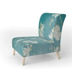 Designart "Blue Cherry Blossoms II" Upholstered Cabin & Lodge Accent Chair - Arm Chair - Side Chair -Baxton Acme Shop 8c092d23 6e5b 44d2 a936 524e924f21bf