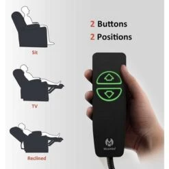 Mcombo Electric Power Swivel Glider Recliner Chair With Heat And USB Ports, Pillow, Cup Holders, Remote Control, Fabric 7752 - Brown -Baxton Acme Shop 8c3d4ffe 693f 43cf 9fd1 dc80465b784e