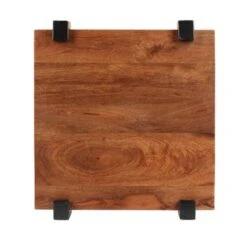 ExBrite Solid Wood End Table Side Table Metal Legs With Total Side 4" - Wood -Baxton Acme Shop 8d0c92f3 caba 46a5 9db0 e68a79766cfc