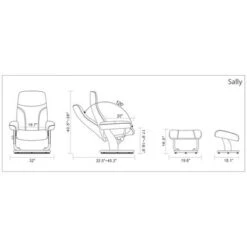 Almond Genuine Leather Recliner And Ottoman - Cognac -Baxton Acme Shop 8d841f51 fd04 4d5a bb6d 34b9f605f7f3