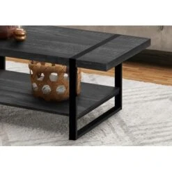 Coffee Table/ Accent/ Cocktail/ Rectangular/ Living Room/ 48"L/ Metal/ Laminate/ Black/ Contemporary/ Modern -Baxton Acme Shop 8ed1adeb 2f59 47d0 9e2c 856c0bd721bf