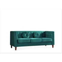 Fancher Kittleson Classic Chesterfield Sofa - Dark Blue -Baxton Acme Shop 8f159657 78a1 4834 92d0 d79f2315b30f