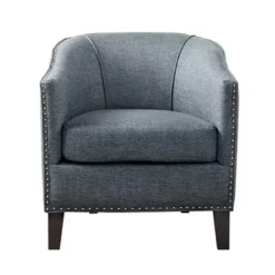 Slate Blue Fremont Barrel Arm Chair -Baxton Acme Shop 8f43a56d 83e8 4406 b2bb c490af72d3a2