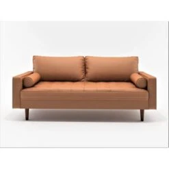 US Pride Matton Faux Leather Mid-century Modern Living Room Set-Loveseat And Sofa - White -Baxton Acme Shop 916d843b 94b3 4b68 b689 a41990ff427e