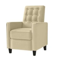 Copper Grove Linen Button Tufted Push Back Recline - Heather Grey -Baxton Acme Shop 921305e0 e55b 437b 94db bcb20a8943e0
