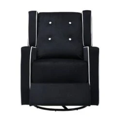 Odelia Swivel Glider Rocker Recliner - Deep Fuscia Purple,Microfiber -Baxton Acme Shop 92d9f000 52dc 4cb2 bf8b d0fbf871f671