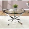 Glass Top Coffee Table Chrome And Black -Baxton Acme Shop 937071e3 03f6 450d b0f7 48bfef31d248