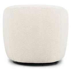 Poly And Bark Alma Swivel Lounge Chair - Crema White Boucle -Baxton Acme Shop 93aa32c6 249a 4309 8ce2 b15703d98212
