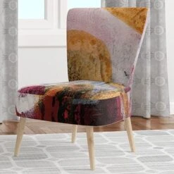Designart "Abstract Watercolor With Red And Yellow" Upholstered Contemporary Accent Chair - Arm Chair - Arm Chair -Baxton Acme Shop 94700b97 eeec 46f8 b07e cb7ff842687c