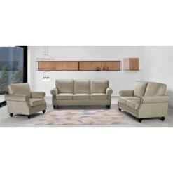 Ramos Nailhead Velvet 3-Piece Set-Loveseat Sofa And Chair - Green -Baxton Acme Shop 9526b82b 9911 45f9 bf00 f2eecb82c409
