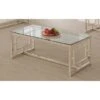 Rectangle Glass Top Coffee Table Nickel -Baxton Acme Shop 95ec3a20 df4e 4d5e 86fc 10867e3ae3c5