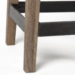 Nell Black Metal Seat & Foot Rest W/Medium Brown Solid Wood Legs Counter Stool - Brown - Medium 12 Nell Black Metal Seat & Foot Rest W/Medium Brown Solid Wood Legs Counter Stool - Brown - Medium -Baxton Acme Shop 96d47670 d7b8 4eec a58b bb40801f1ad0