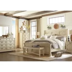 Two-tone Bolanburg Large Upholstered Dining Room Bench -Baxton Acme Shop 98379cbe b3ca 4ae1 ab54 068bd9a6d4f9