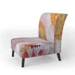 Designart "Abstract Watercolor With Red And Yellow" Upholstered Contemporary Accent Chair - Arm Chair - Arm Chair -Baxton Acme Shop 98f4fc3d d2aa 4986 87eb ecf5d758893c