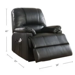 PU Upholstered Recliner With Power Lift And Massage - Beige -Baxton Acme Shop 9b017751 de9c 445d 8f2f c3a60e3422e0