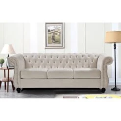 US PRIDE Kemos Velvet Chesterfield 2-piece Living Room Set - Black -Baxton Acme Shop 9b58646d 4bd7 469a 8859 df6a97ff18e6