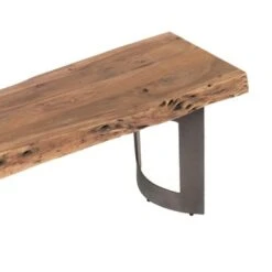 Aurelle Home Solid Live Edge Farmhouse Bench - Brown -Baxton Acme Shop 9b8ab408 1b45 4139 b189 d560a2609459