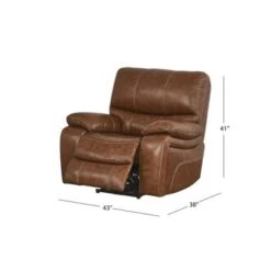 Abbyson Browning Top Grain Leather Power Recliner With USB - Cognac -Baxton Acme Shop 9bc127cd 74a6 406a 99ee 27227bd9fa04