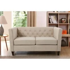 Lisette Velvet 3PCs Living Room Set - Dark Blue -Baxton Acme Shop 9dc2fd18 1e53 4c3a 99ac 8f9d4cb729f6