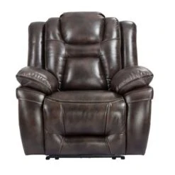 Copper Grove Ophelia Brown Faux-Leather Power Recliner - Brown. -Baxton Acme Shop 9e0db06b 892b 4e7e 8a5b 0a80054713a4