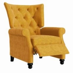 Copper Grove Plush Pushback Recliner Chairs (Set Of 2) - Mustard Gold 32 Copper Grove Plush Pushback Recliner Chairs (Set Of 2) - Mustard Gold -Baxton Acme Shop 9e47f715 0b26 40e3 add7 2ded6af99e16
