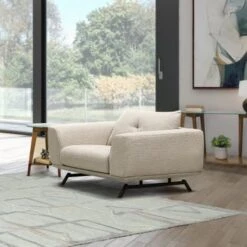 Abbyson Whitney Fabric Chair With Metal Legs - Cream -Baxton Acme Shop 9ec17690 18de 4cc5 add3 c2e4207c6da4