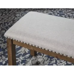 Beige Moriville Upholstered Bench -Baxton Acme Shop 9f687b09 fdb8 45e2 9a26 442e82a897d1