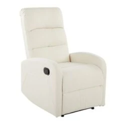 Carson Carrington Marielle Recliner Chair - Cream Fabric -Baxton Acme Shop 9f7a6976 e88e 439d a6be 35afa4777d77