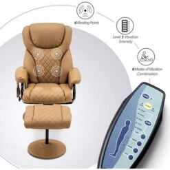 Mcombo Recliner With Ottoman, Massage 360 Swivel Leisure Chair Faux Leather 4901 - Cream White 29 Mcombo Recliner With Ottoman, Massage 360 Swivel Leisure Chair Faux Leather 4901 - Cream White -Baxton Acme Shop 9fb497f3 8153 4a5c 8d83 4877a00a51e0