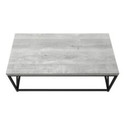 Coffee Table/ Accent/ Cocktail/ Rectangular/ Living Room/ 44"L/ Metal/ Laminate/ Grey/ Black/ Contemporary/ Modern -Baxton Acme Shop 9fff12cc c935 46e6 8336 039ddf5bc025