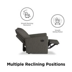 Avenue Greene Brodyn Gliding Recliner Chair With Memory Foam - Grey Linen -Baxton Acme Shop a03e539f b021 423e 96b6 3aecef57f6f3