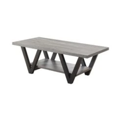 Higgins V-shaped Coffee Table Black And Antique Grey -Baxton Acme Shop a0511b04 df1a 4106 a28e 5c7039c81e07