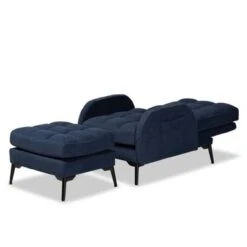 Baxton Studio Belden Modern & Contemporary Velvet Upholstered Metal Lounge Set- Navy - Navy Blue -Baxton Acme Shop a06884b1 b9d3 4c87 9670 93f928c8ea9c
