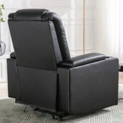 Electric Power Recliner Chair With USB Ports And Cup Holders - Black -Baxton Acme Shop a07a664a e619 4461 875c 22735d305bb5