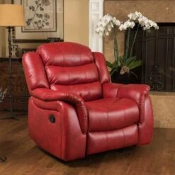 Hawthorne PU Leather Glider Recliner Chair By Christopher Knight Home - Brown -Baxton Acme Shop a0cb91e9 8fe1 45fe a207 7963cca4a60e