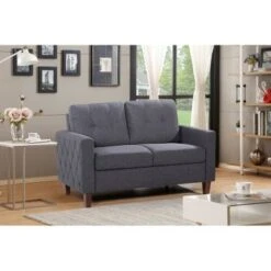 Morrigan Tufted Mid-Century 2 Piece Living Room Set Sofa & Loveseat - Light Gray -Baxton Acme Shop a22249fb 02f5 47a0 be2c f01f72dc824b