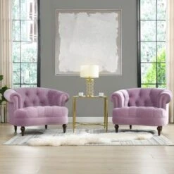 La Rosa Victorian Tufted Upholstered Accent Chair - Opal Grey Velvet 24 La Rosa Victorian Tufted Upholstered Accent Chair - Opal Grey Velvet -Baxton Acme Shop a339011d cca7 4c97 a278 5467330286f6