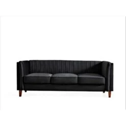 Line Tufted Square Design Sofa - Dark Blue -Baxton Acme Shop a34e4d2d fc35 4412 baa3 13a8ba2c9b73