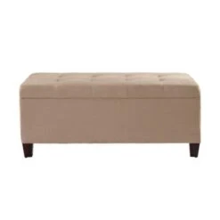 Catalina Shoe Storage Ottoman Beige