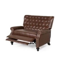 Trillium Faux Leather Oversized Recliner With Nailhead Trim By Christopher Knight Home - Espresso/ Cognac -Baxton Acme Shop a406e7f8 b24a 450e a571 52f2eb8019b5