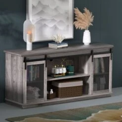 TV Stand 2 -shelf For TVs 32'' Up To 65'',Barn Door,Adjustable Shelf,Larger Storage Space - Espresso 31 TV Stand 2 -shelf For TVs 32'' Up To 65'',Barn Door,Adjustable Shelf,Larger Storage Space - Espresso -Baxton Acme Shop a439c80d 843d 4c97 92fa c100dd0b5900