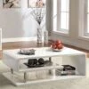 Ninove I Contemporary Style Coffee Table, White - Wood -Baxton Acme Shop a44459b9 eb57 4de7 b5fc bd65958cdbb0