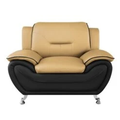 Sanuel 47.3" Wide Faux Leather Club Chair - Cream White -Baxton Acme Shop a4fd45c6 7a51 4b9d 9cc4 b0601366f16e